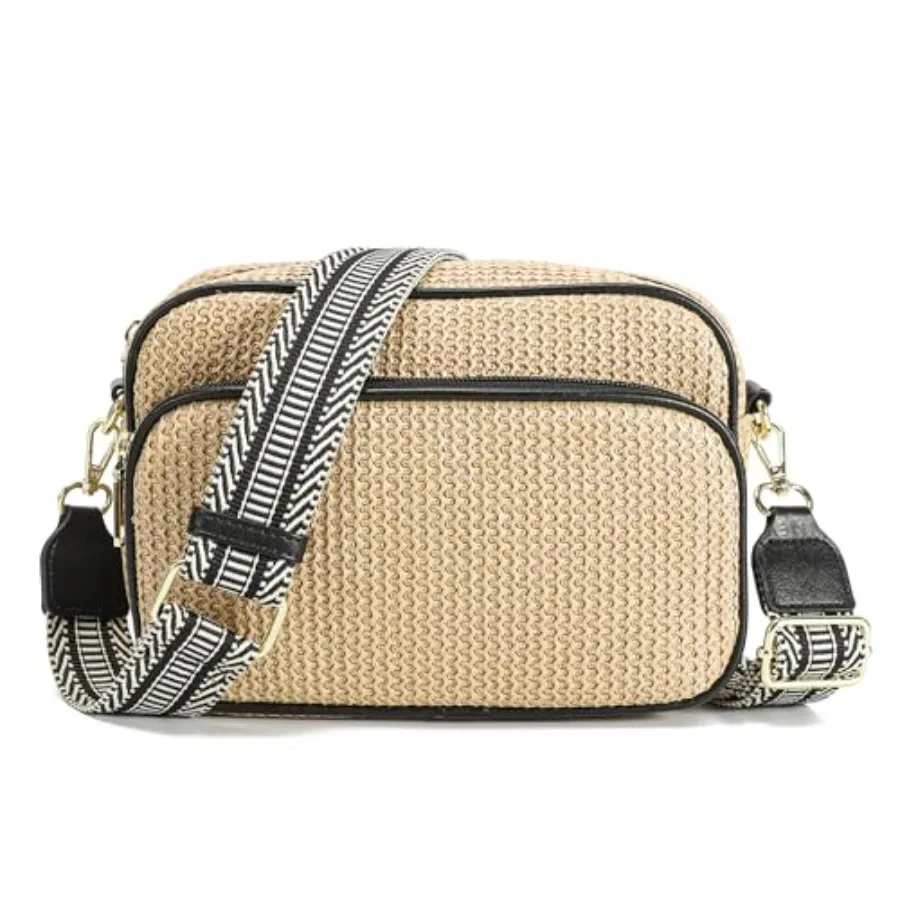 Faux Straw Crossbody Bags for Women Summer Purse 2026 RFID Woven Raffia Bag for Hawaiian Beach Cruise Travel
Faux Straw Crossbody Bags for Women Summer Purse 2026 RFID Woven Raffia Bag for Hawaiian Beach Cruise Travel