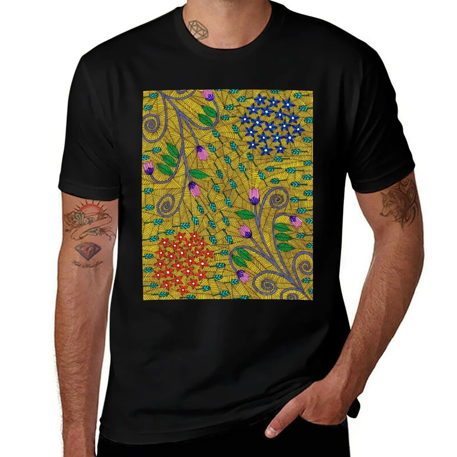 Little Yellow Garden Pattern, Flower And Leaf Doodle T-Shirt anime stuff designer shirts plain black t shirts men
Little Yellow Garden Pattern, Flower And Leaf Doodle T-Shirt anime stuff designer shirts plain black t shirts men