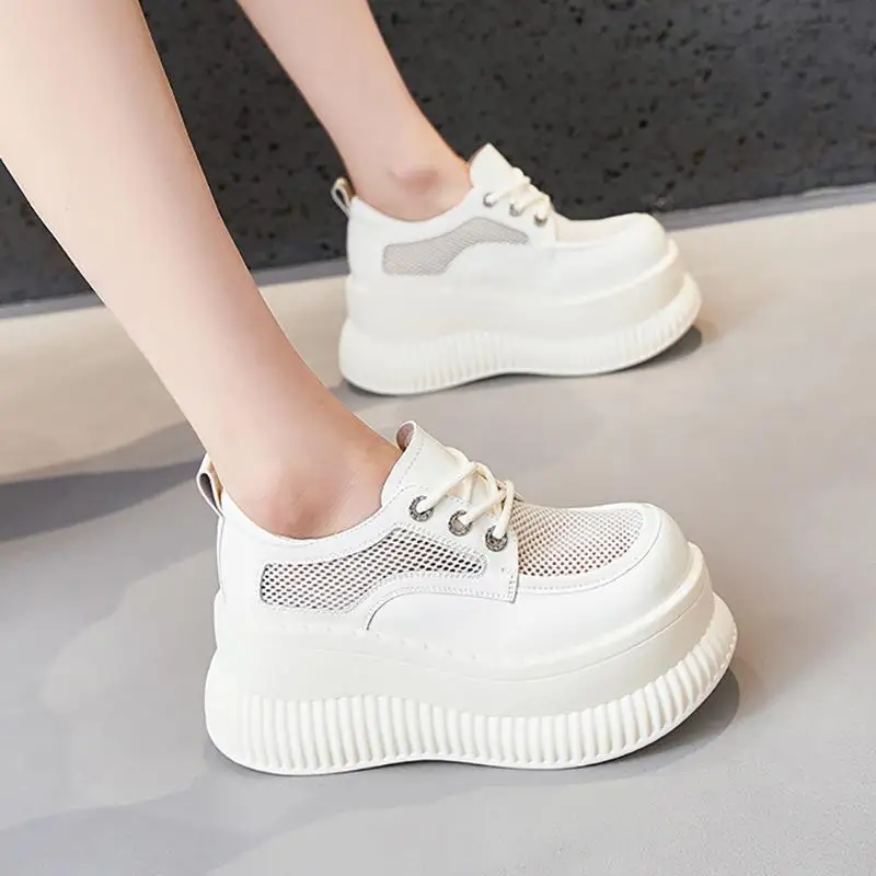 Women's Thick Bottom Loafers Breathable Mesh Leather Sandals Stylish Flat Footwear Versatile Summer Shoes British Style Low Cut
Women's Thick Bottom Loafers Breathable Mesh Leather Sandals Stylish Flat Footwear Versatile Summer Shoes British Style Low Cut