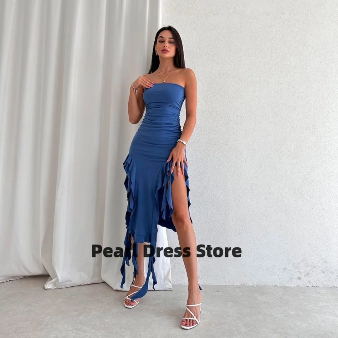 Strapless Prom Dress Sleeveless Knee Length Wedding Party A-line Stain Grace Women's Zipper 2023
Strapless Prom Dress Sleeveless Knee Length Wedding Party A-line Stain Grace Women's Zipper 2023
