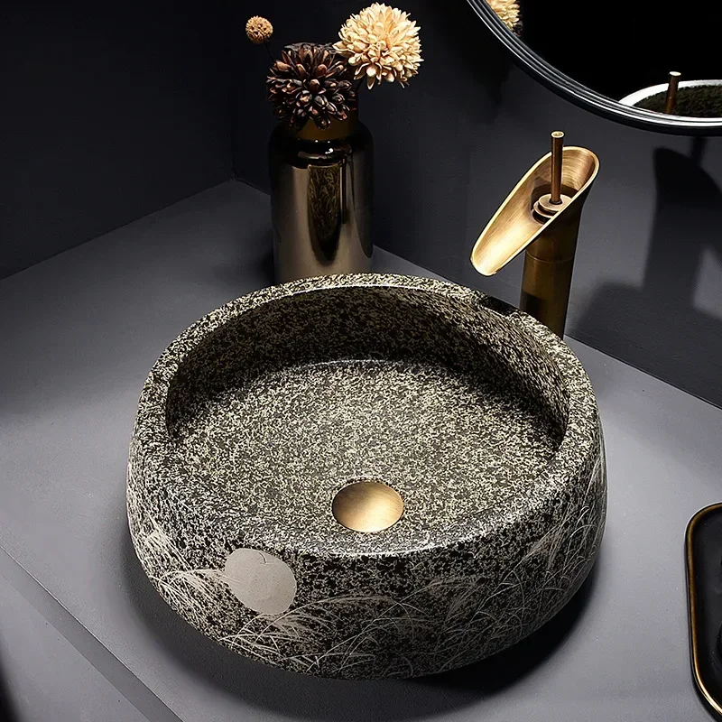 Table Wash Single Household Washbasin Ceramic Art Inter-Platform Balcony Bathroom Nordic Style
Table Wash Single Household Washbasin Ceramic Art Inter-Platform Balcony Bathroom Nordic Style