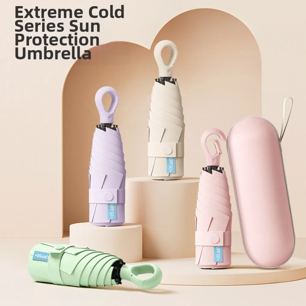 Mini Sun Umbrella Pocket Rain Umbrella Reinforced Wind-resistant Rain-resistant Dual-purpose UV-resistant Ring-buckle Umbrella
Mini Sun Umbrella Pocket Rain Umbrella Reinforced Wind-resistant Rain-resistant Dual-purpose UV-resistant Ring-buckle Umbrella