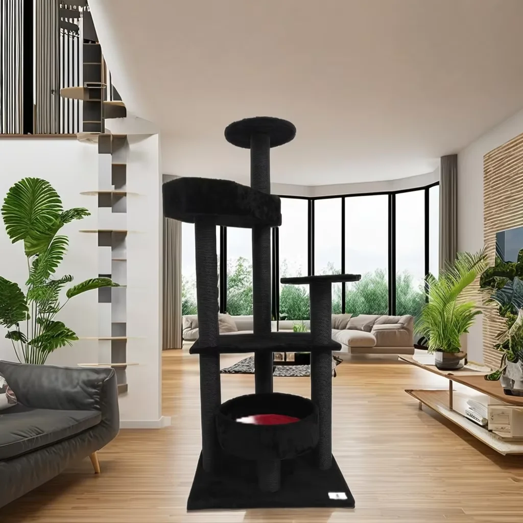 Large Halloween Decorative Cat Tree Black Cat Tower Coffin Bed Indoor Wood Scratching Posts Printed Cat Tower
Large Halloween Decorative Cat Tree Black Cat Tower Coffin Bed Indoor Wood Scratching Posts Printed Cat Tower