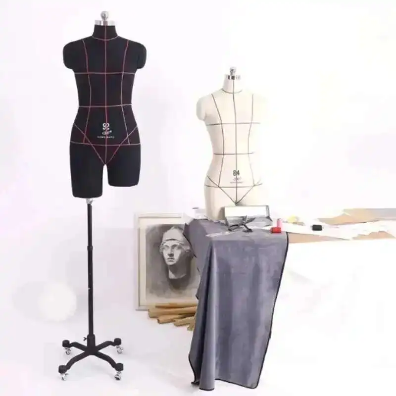 Cotton Cover Professional Level Sewing Mannequin PVC Body Can Be Pined Half-body Woman Dressmaker Mannequins Matel Base
Cotton Cover Professional Level Sewing Mannequin PVC Body Can Be Pined Half-body Woman Dressmaker Mannequins Matel Base