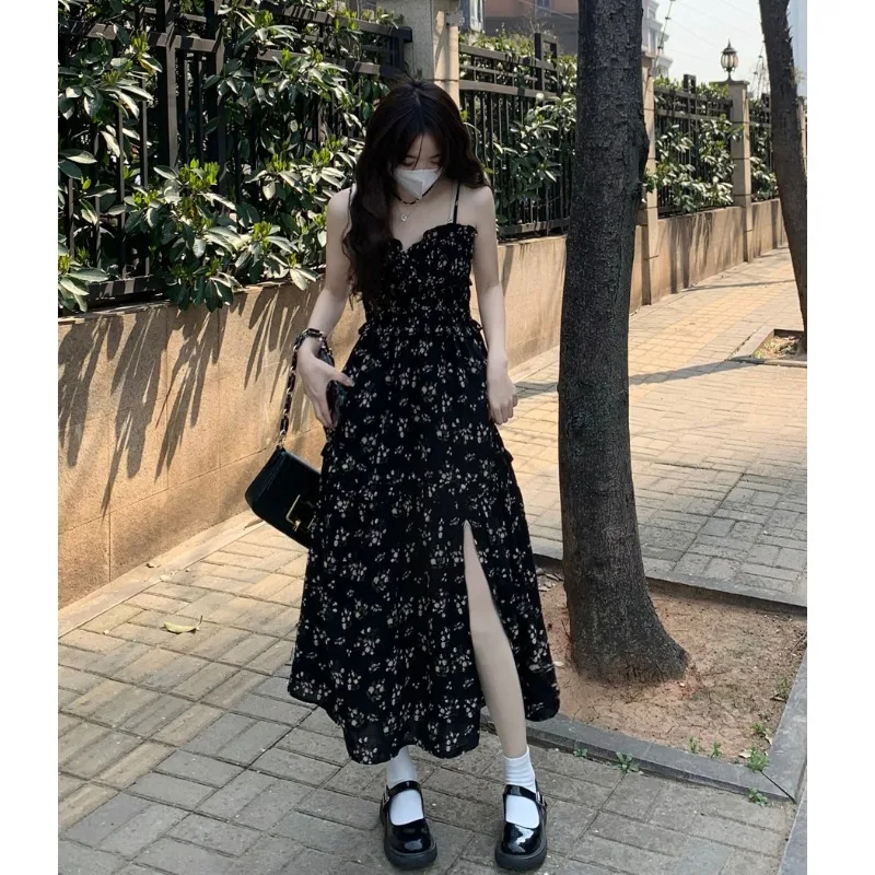 Summer Sexy Floral Print Elegant Suspender Dresses For Women Streetwear Casual Loose Strap Beach Dress Female Vestidos Mujer
Summer Sexy Floral Print Elegant Suspender Dresses For Women Streetwear Casual Loose Strap Beach Dress Female Vestidos Mujer