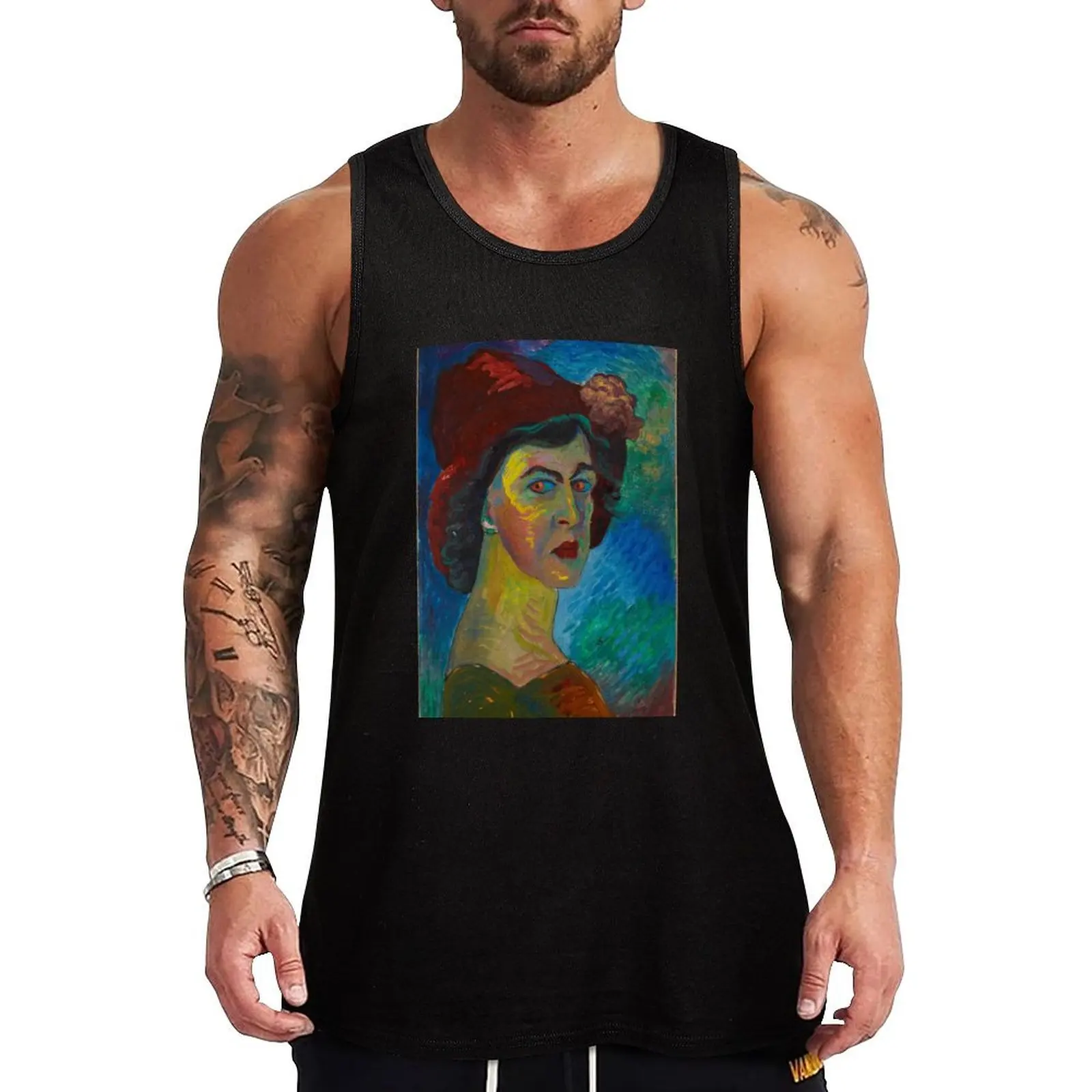 Self-portrait I by Marianne von Werefkin, 1910 Tank Top gym shirts Men's summer vest
Self-portrait I by Marianne von Werefkin, 1910 Tank Top gym shirts Men's summer vest