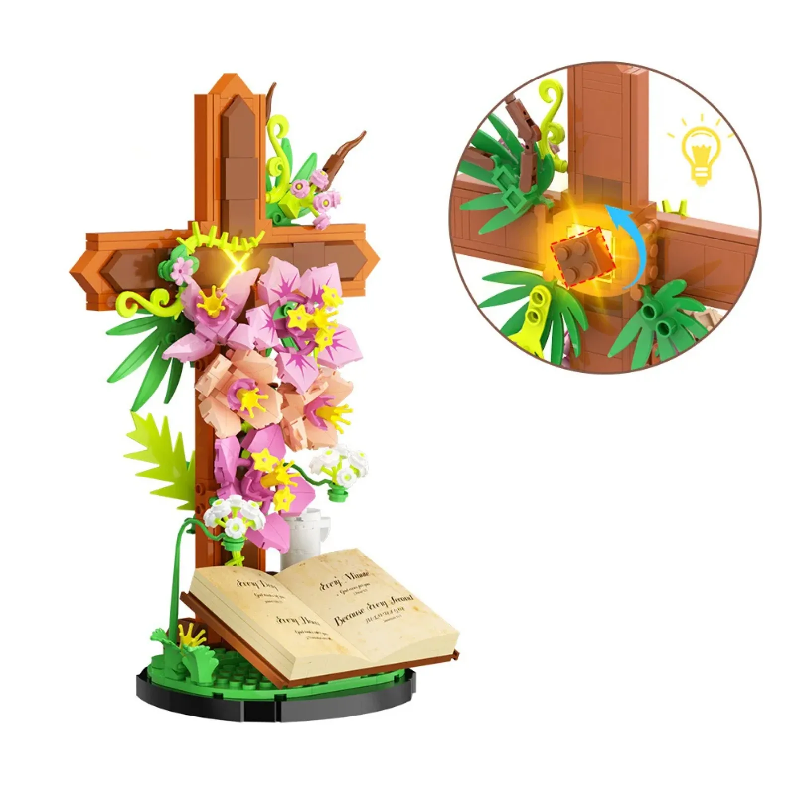 363PCS Creative Floral Cross Book Base Building Blocks Flower Model Assembly Toy Home Decor Ornament Gift
363PCS Creative Floral Cross Book Base Building Blocks Flower Model Assembly Toy Home Decor Ornament Gift