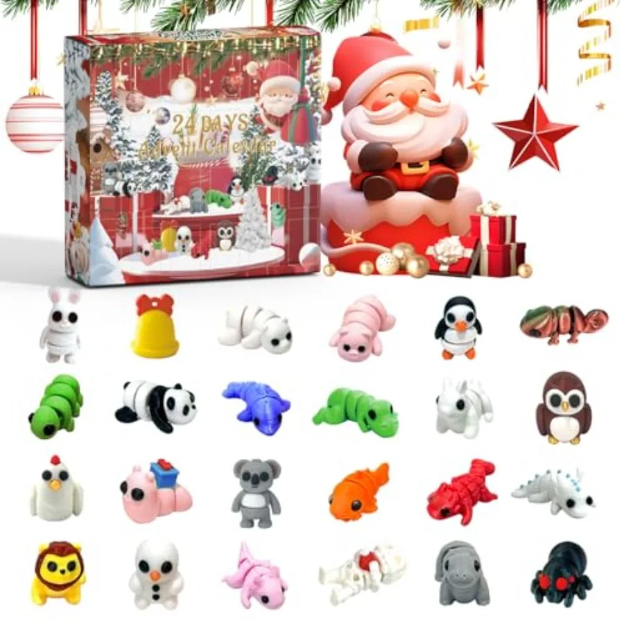 24 PCS 3D Printed Animals Collectible for Adult Teens, Christmas Countdown Calendar, Ornaments Decorations Gifts
24 PCS 3D Printed Animals Collectible for Adult Teens, Christmas Countdown Calendar, Ornaments Decorations Gifts