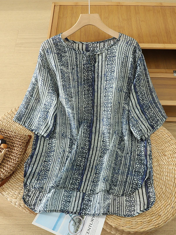 Retro Tie Dye Print Loose Fit round Neck T-Shirt Women's plus Size Summer New Style Casual Cotton Short Sleeve Top
Retro Tie Dye Print Loose Fit round Neck T-Shirt Women's plus Size Summer New Style Casual Cotton Short Sleeve Top