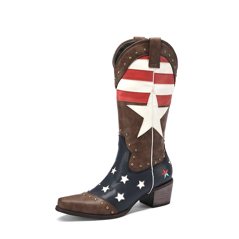 Women's American Flag Boots Patriotic Cowboy Western Boots Handmade Studded Retro Shoes US Size 5.5-10.5 2024 New Arrival
Women's American Flag Boots Patriotic Cowboy Western Boots Handmade Studded Retro Shoes US Size 5.5-10.5 2024 New Arrival