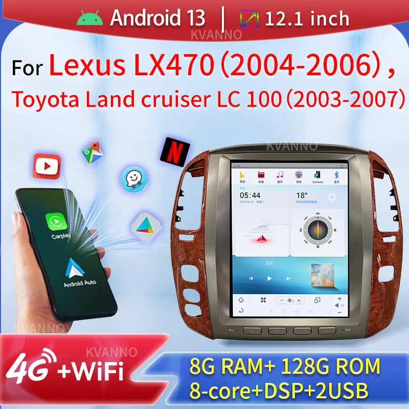 12.1" 128G For Lexus LX470(2004-2006),Toyota Land Cruiser LC 100(2003-2007)Android Universal Car Radio Multimedia Player Carplay
12.1" 128G For Lexus LX470(2004-2006),Toyota Land Cruiser LC 100(2003-2007)Android Universal Car Radio Multimedia Player Carplay