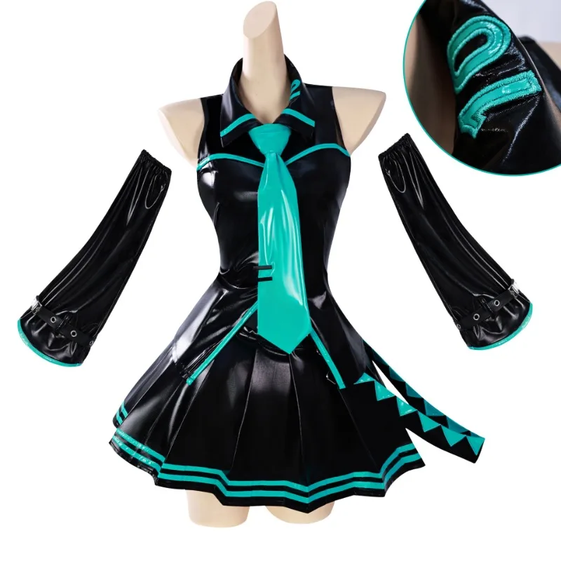 Anime Miku Cosplay Full Set Costume Miku 16th Cosplay Leather Midi Sexy Dress Halloween Carnival Party for Women JK Uniform
Anime Miku Cosplay Full Set Costume Miku 16th Cosplay Leather Midi Sexy Dress Halloween Carnival Party for Women JK Uniform