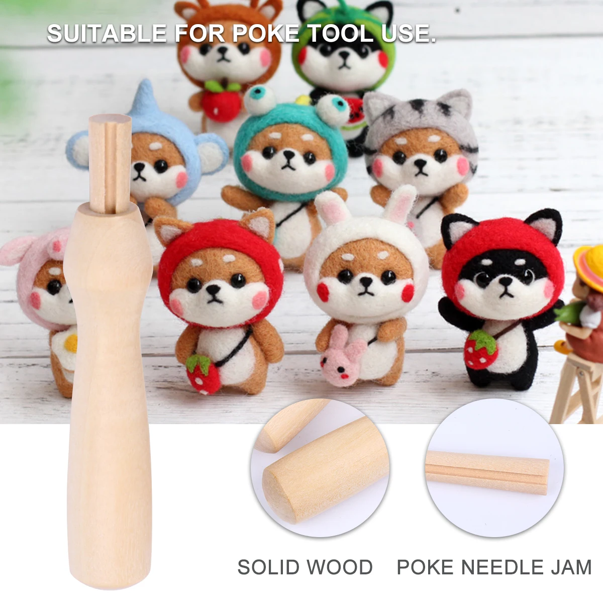 5pcs Poking Needle Wooden Handle Sturdy Durable Anti-slip Smooth Portable DIY Punch Hole Tool Wool Felt Sewing Needle
5pcs Poking Needle Wooden Handle Sturdy Durable Anti-slip Smooth Portable DIY Punch Hole Tool Wool Felt Sewing Needle