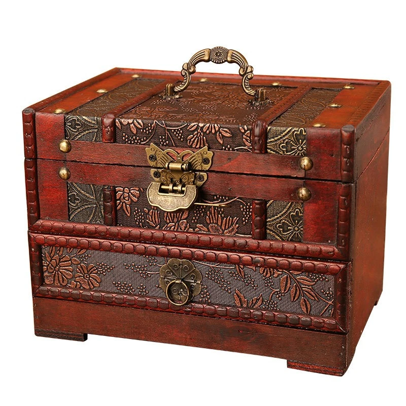 Creative European dressing box, antique wood classical jewelry box, dust-proof storage boxs, business gift photography props
Creative European dressing box, antique wood classical jewelry box, dust-proof storage boxs, business gift photography props