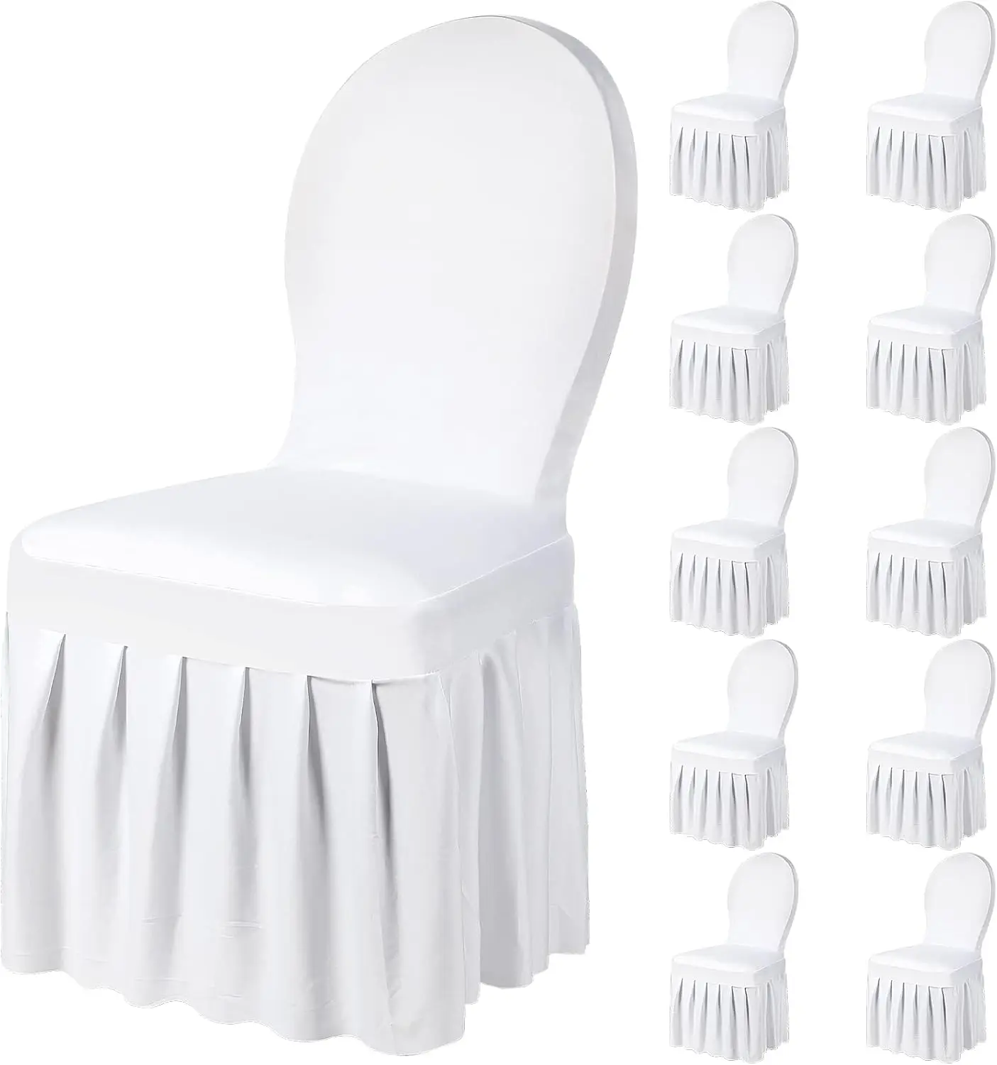 10 Pcs White Chair Covers With Skirt Spandex Chair Slip Covers Wedding Long Stretch Protectors Removable And Washable For
10 Pcs White Chair Covers With Skirt Spandex Chair Slip Covers Wedding Long Stretch Protectors Removable And Washable For