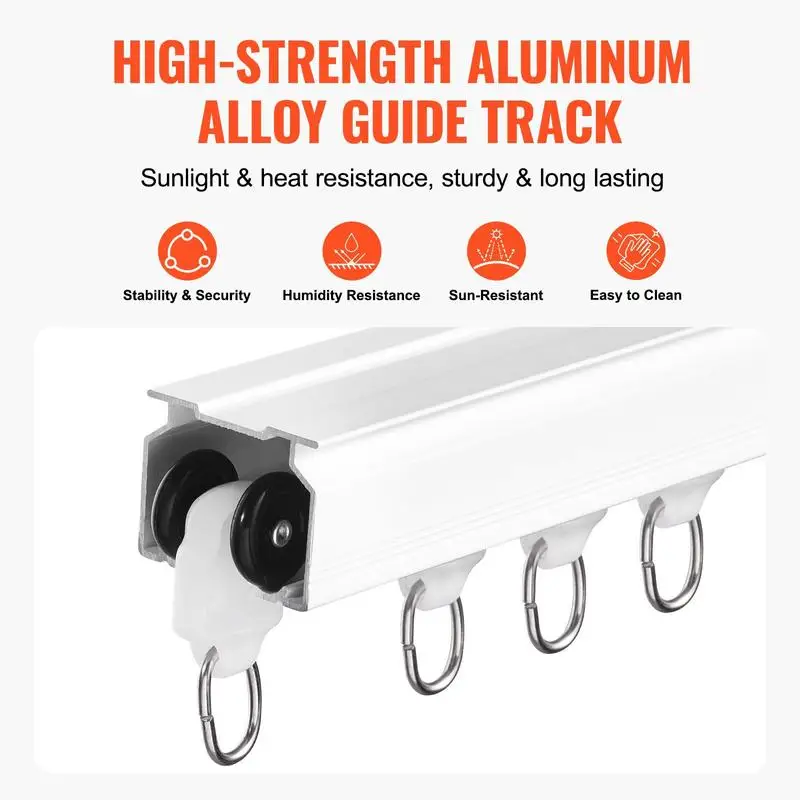 Ceiling Curtain Track Set, 8.9 FT/2.7 Meter, Sliding Ceiling Track System for Curtains, Room Divider Curtain Track Ceiling/Wall Mounted for Living Room Bedroom with Hooks and Hardware, White
Ceiling Curtain Track Set, 8.9 FT/2.7 Meter, Sliding Ceiling Track System for Curtains, Room Divider Curtain Track Ceiling/Wall Mounted for Living Room Bedroom with Hooks and Hardware, White