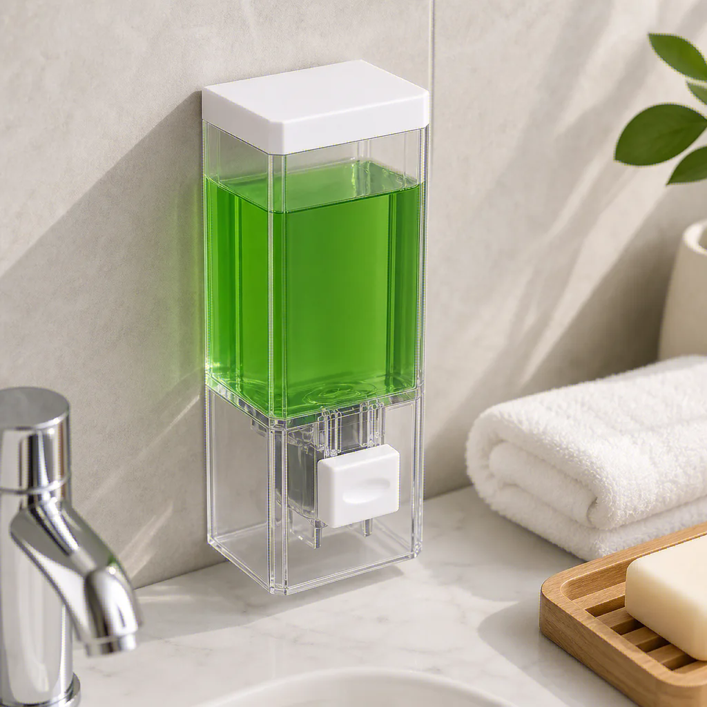 Wall Mounted Transparent Perforated Manual Press Soap Dispenser Traceless Disinfectant Bottle for Bathroom
Wall Mounted Transparent Perforated Manual Press Soap Dispenser Traceless Disinfectant Bottle for Bathroom