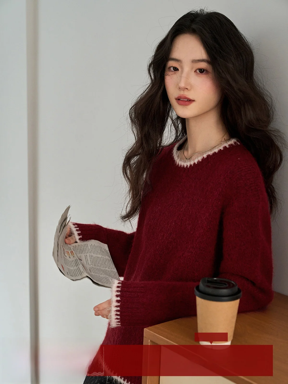 MoZa Red Knitted Sweater Women's Winter Loose round Ne Pullover Inner Wear Comfortable Warmth Commute Sle Faion
MoZa Red Knitted Sweater Women's Winter Loose round Ne Pullover Inner Wear Comfortable Warmth Commute Sle Faion
