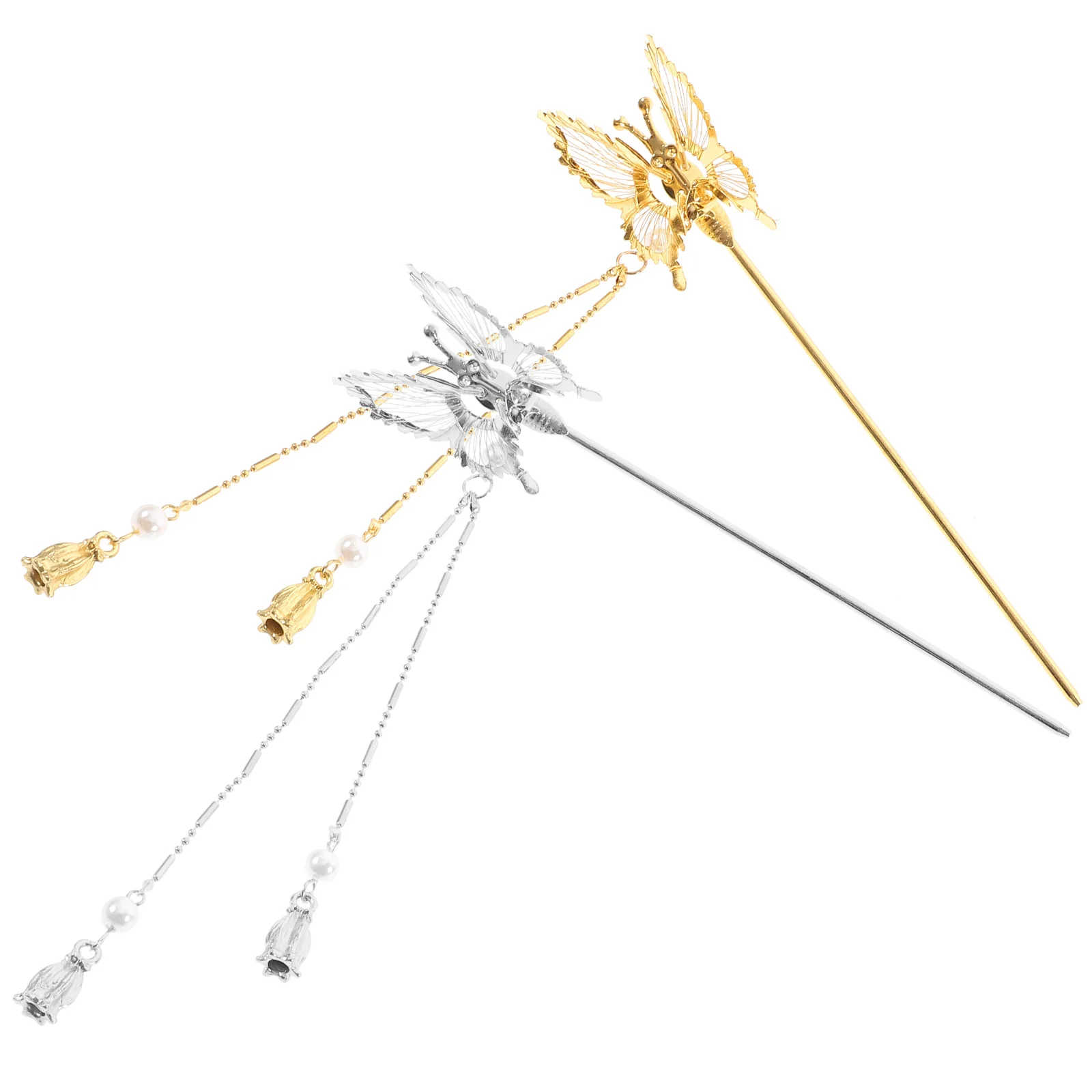 2 Pcs Tassel Hairpin Accessories Silver Gold Butterfly Decorative Hair Sticks for Women Hanfu Cosplay Long Hair Bun
2 Pcs Tassel Hairpin Accessories Silver Gold Butterfly Decorative Hair Sticks for Women Hanfu Cosplay Long Hair Bun