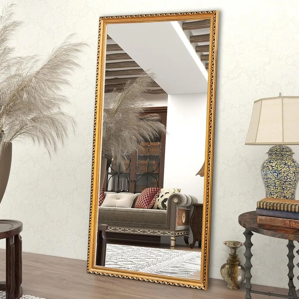71 Inch X 32 Inch Solid Wood Frame Floor Mirror, Full Body Mirror,with Vertical Bracket,wall or Wall Mounted Anti Slip Stability
71 Inch X 32 Inch Solid Wood Frame Floor Mirror, Full Body Mirror,with Vertical Bracket,wall or Wall Mounted Anti Slip Stability