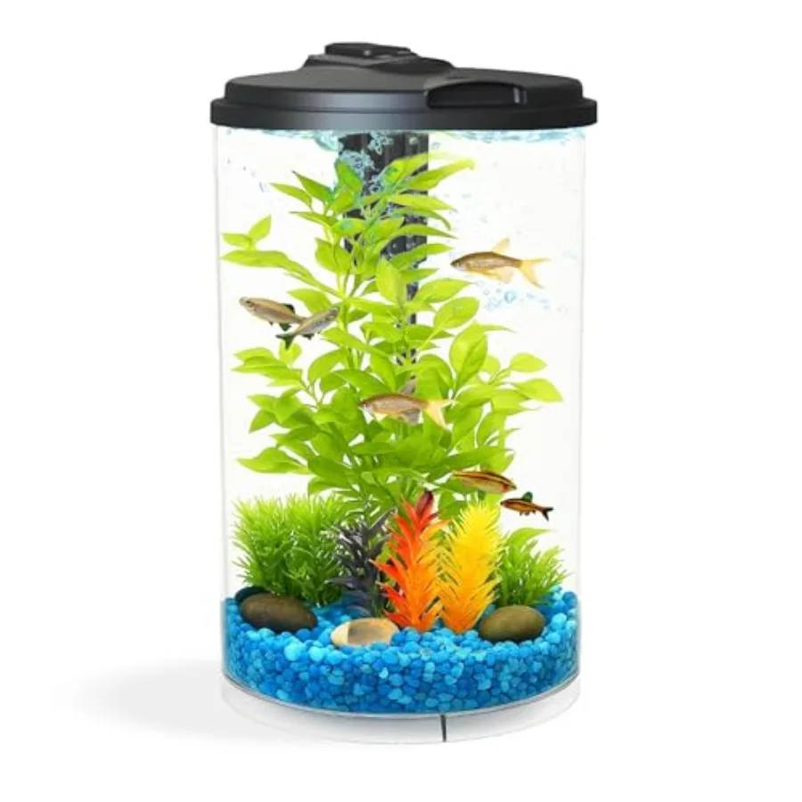 AquaView 3-Gallon 360 Aquarium with LED Lighting 7 Color Choices and Power Filter, 10.25 x 10.25 x 14.5
AquaView 3-Gallon 360 Aquarium with LED Lighting 7 Color Choices and Power Filter, 10.25 x 10.25 x 14.5