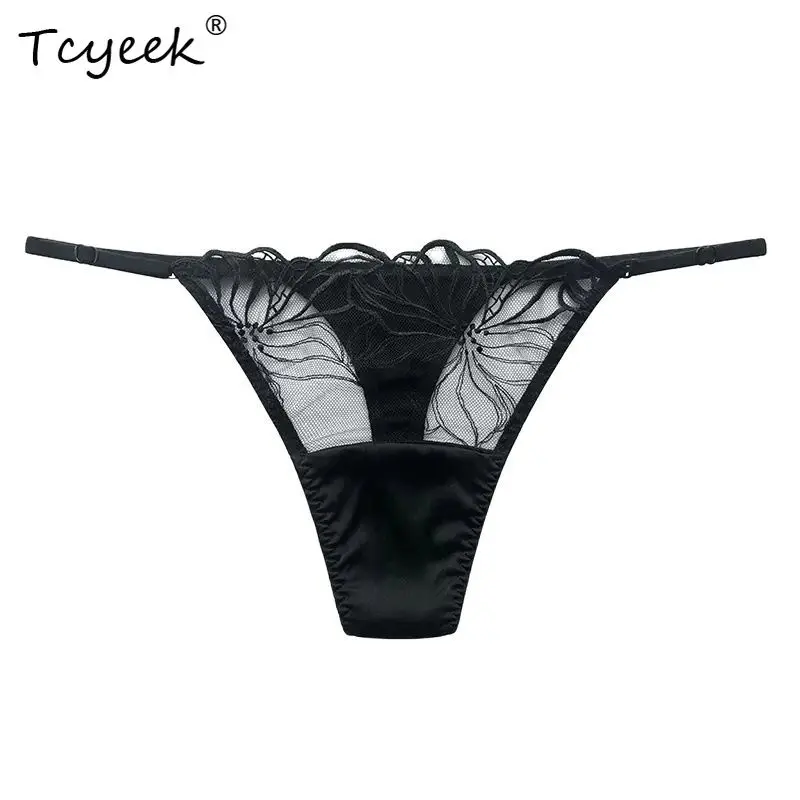 Tcyeek 93% Silk Sexy G-String, Women's Lace Embroidery Thong, Transparent Erotic T-back, 2024 Spring Summer New P41942QM
Tcyeek 93% Silk Sexy G-String, Women's Lace Embroidery Thong, Transparent Erotic T-back, 2024 Spring Summer New P41942QM
