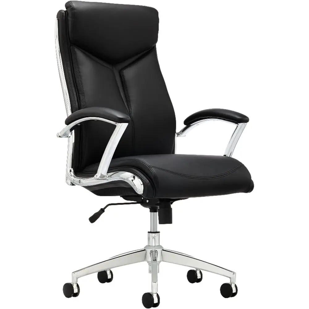 Кожаное офисное кресло с высокой спинкой, Comfort Verismo, черный/хром, 31x14x24.5
Кожаное офисное кресло с высокой спинкой, Comfort Verismo, черный/хром, 31x14x24.5