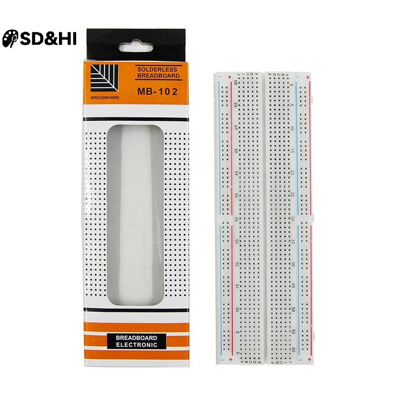 Breadboard 400 830 Points Solderless PCB Bread Board Jumper Wire Cable Prototype Board DIY Kit
Breadboard 400 830 Points Solderless PCB Bread Board Jumper Wire Cable Prototype Board DIY Kit
