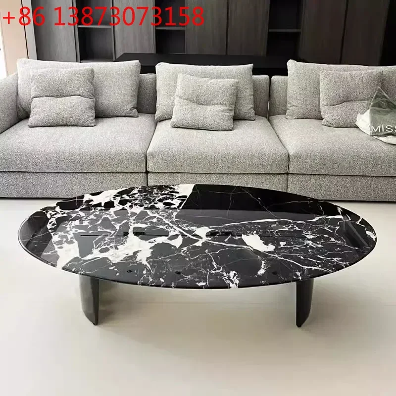 Living room household natural marble oval coffee table Italian high-end light luxury designer combination
Living room household natural marble oval coffee table Italian high-end light luxury designer combination