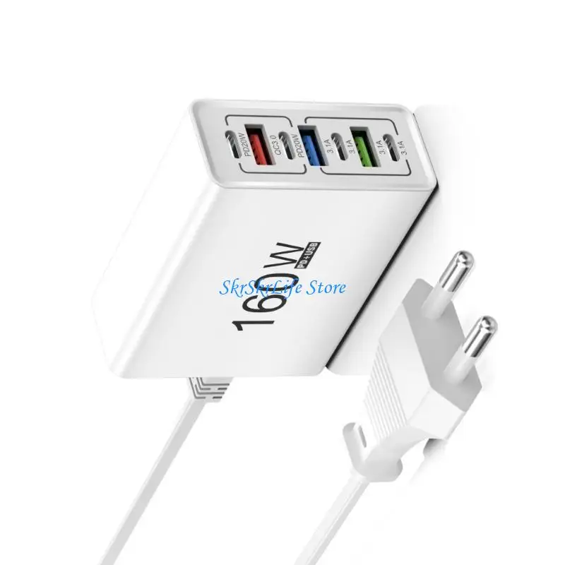 E65E 160W Multi Port USB Charging Adapter Fast Charging Wall Adapter Type C USB
E65E 160W Multi Port USB Charging Adapter Fast Charging Wall Adapter Type C USB