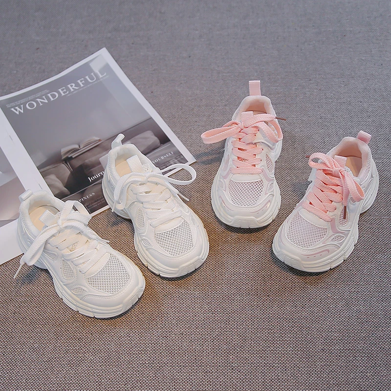 Summer Toddler Girls Breathable Mesh Chunky Sneakers Lace Up Non-Slip Soft Sole for Daily School Outdoor Running Play Wear
Summer Toddler Girls Breathable Mesh Chunky Sneakers Lace Up Non-Slip Soft Sole for Daily School Outdoor Running Play Wear