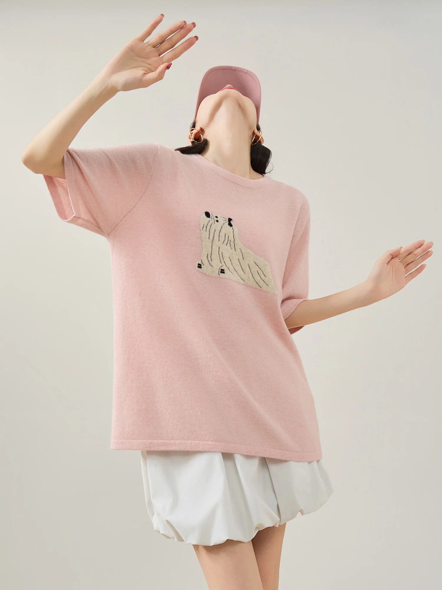 Pink Seal Embroidered ort Sve Knitted Casual Top Women's Loose Fit Slimming Versatile T-irt Sle Korean Faion
Pink Seal Embroidered ort Sve Knitted Casual Top Women's Loose Fit Slimming Versatile T-irt Sle Korean Faion