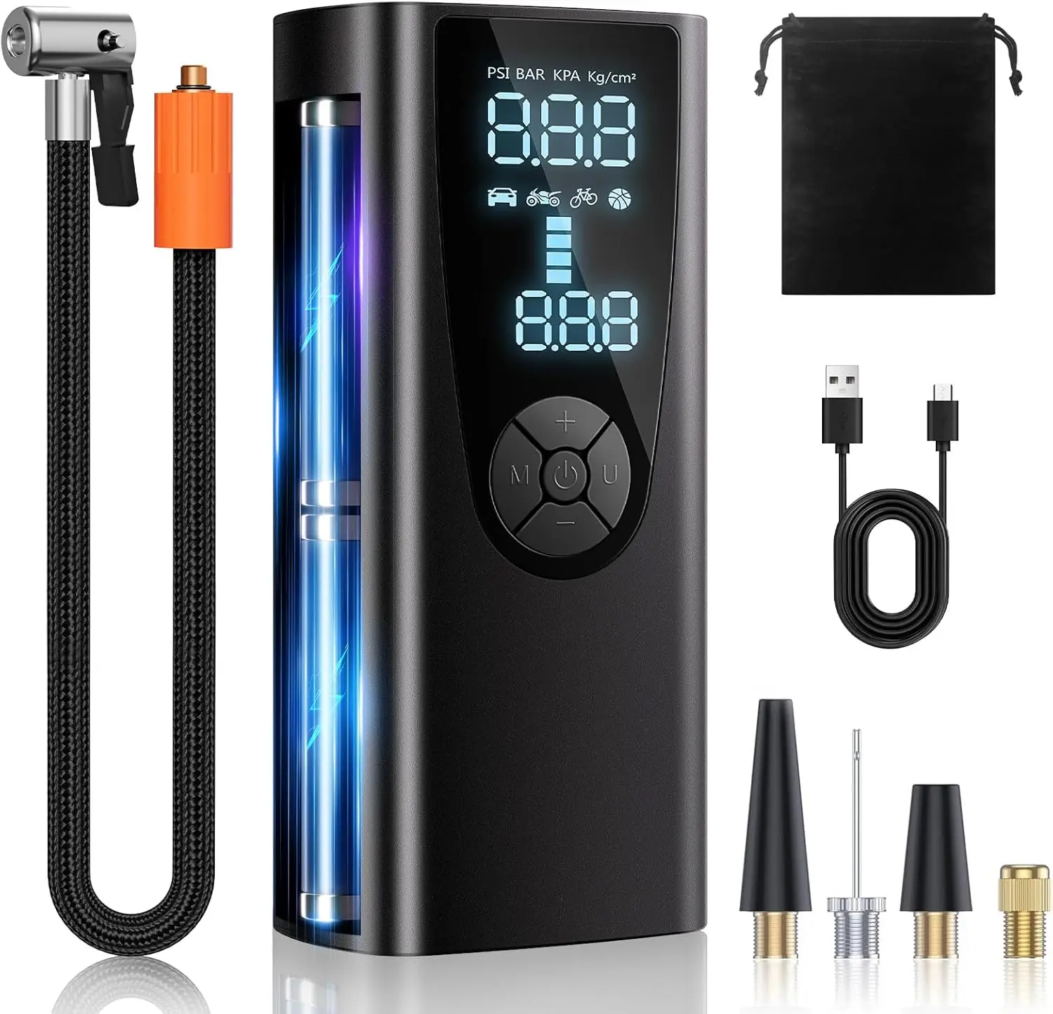 Tire Inflator Portable Air Compressor, Frarome 150PSI Portable Air Pump for Car Tires with 20000mAh Battery
Tire Inflator Portable Air Compressor, Frarome 150PSI Portable Air Pump for Car Tires with 20000mAh Battery