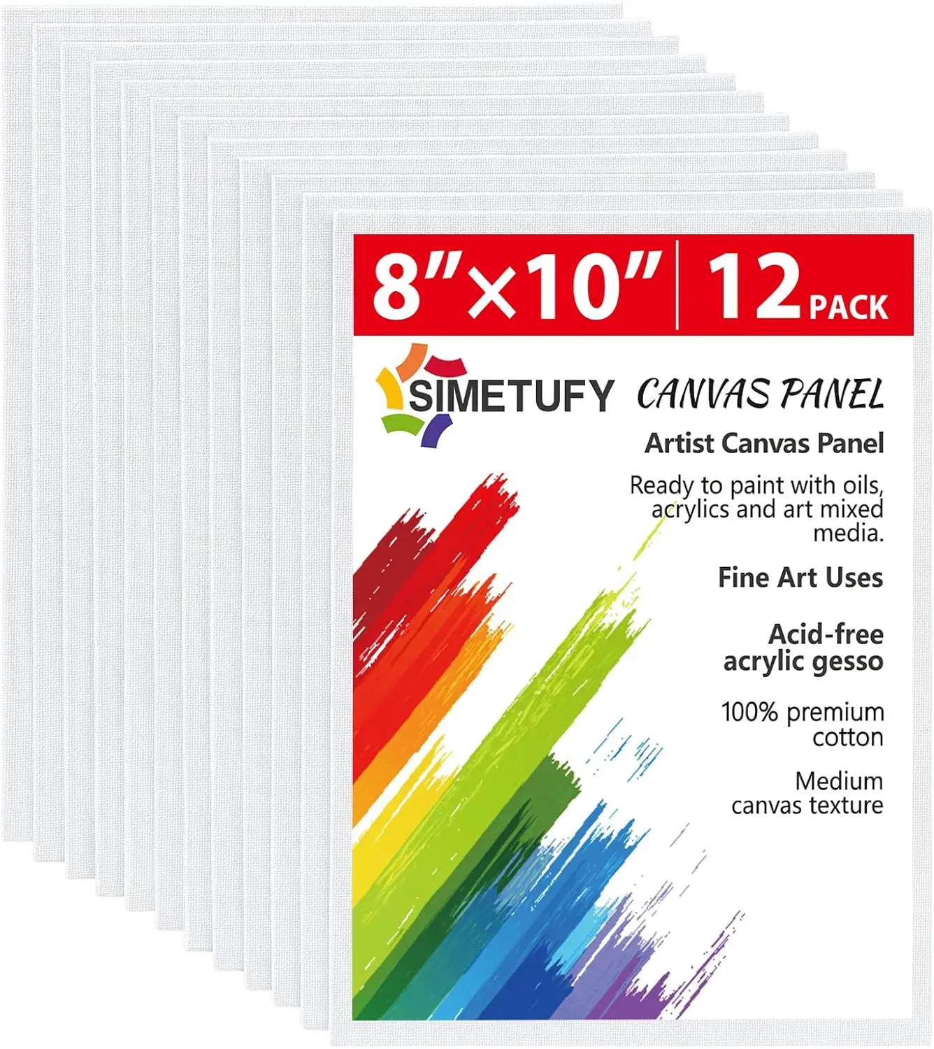 12 Pack 8x10 Canvas Boards for Painting, Blank Flat Canvas Panels Art Supplies - Gesso Primed Cotton for Acrylic Oil Watercolor
12 Pack 8x10 Canvas Boards for Painting, Blank Flat Canvas Panels Art Supplies - Gesso Primed Cotton for Acrylic Oil Watercolor