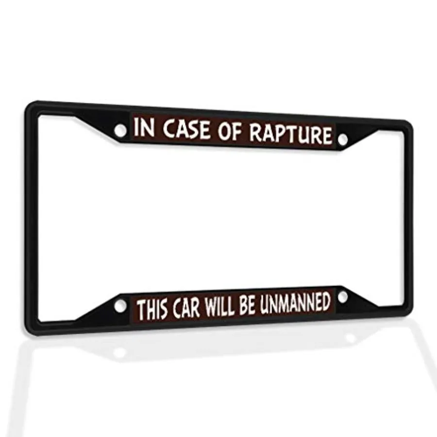 Metal Insert License Plate Frame in Case of Rapture This Car Will Be Unmanned Funny B Weatherproof Car Accessories Black 4 Hole
Metal Insert License Plate Frame in Case of Rapture This Car Will Be Unmanned Funny B Weatherproof Car Accessories Black 4 Hole