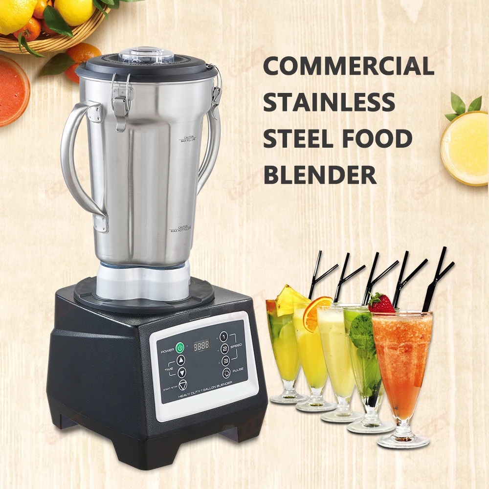 1 Gallon Stainless Steel Commercial Food Blender 4l Commercial Blender For Smoothies Milk Topping Teapresso Milkshake Machine
1 Gallon Stainless Steel Commercial Food Blender 4l Commercial Blender For Smoothies Milk Topping Teapresso Milkshake Machine