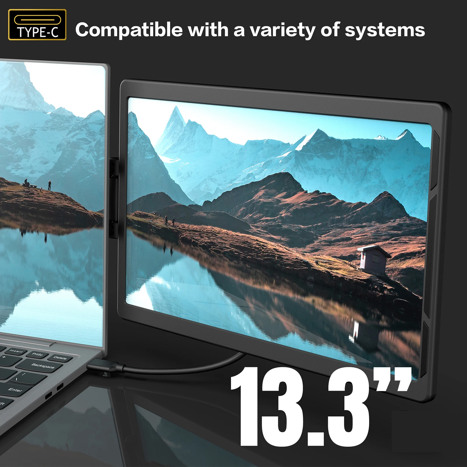 13,3-дюймовый портативный удлинитель дисплея FHD IPS HDMI-совместимый Type-C 3.1 Экран монитора расширения для ноутбука и компьютера
13,3-дюймовый портативный удлинитель дисплея FHD IPS HDMI-совместимый Type-C 3.1 Экран монитора расширения для ноутбука и компьютера