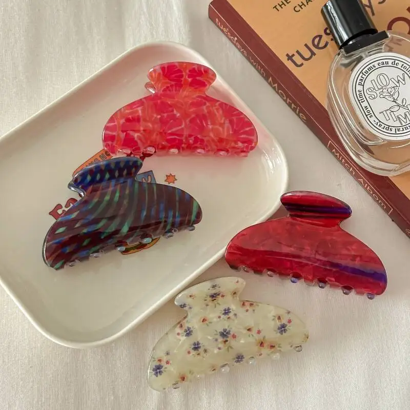 Vintage Acetate Hair Shark Clip Vintage Flower Hair Claw Barrettes Female Temperament Print Hair Clips Colorful Hair Accessories
Vintage Acetate Hair Shark Clip Vintage Flower Hair Claw Barrettes Female Temperament Print Hair Clips Colorful Hair Accessories