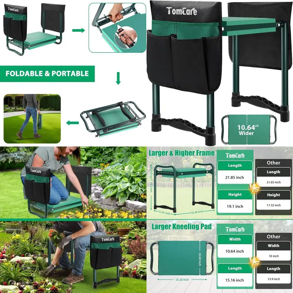 Большой мягкий наколенник с двумя сумками для инструментов, складная садовая скамейка, идеально подходит для мужчин и женщин-садожников
Большой мягкий наколенник с двумя сумками для инструментов, складная садовая скамейка, идеально подходит для мужчин и женщин-садожников