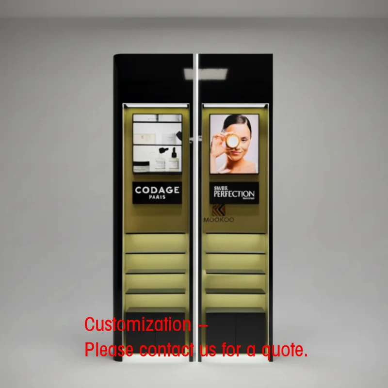 custom.High End Cosmetics Perfume Shop Wall Display showcase Wooden Skincare Retail Shelving with LED Lighting
custom.High End Cosmetics Perfume Shop Wall Display showcase Wooden Skincare Retail Shelving with LED Lighting