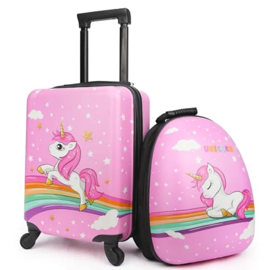 Suitcase for girls, 6" Hardside Luggage Set with Spinner Wheels and Backpack, Carry on Girls Suitcase Toddler Travel Rolling Lu
Suitcase for girls, 6" Hardside Luggage Set with Spinner Wheels and Backpack, Carry on Girls Suitcase Toddler Travel Rolling Lu