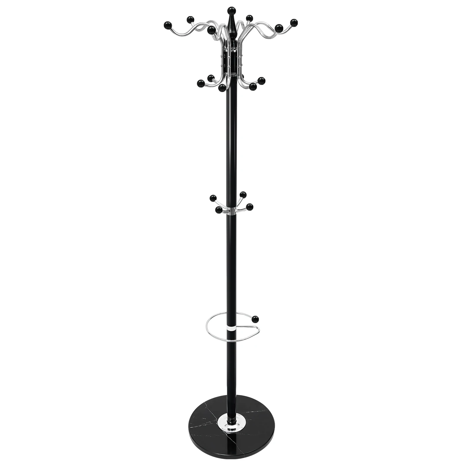 Подвесная подставка для одежды из нержавеющей стали 170 см/66,9 дюйма (17 крючков) с регулируемыми спиральными крючками для пальто, шапок и шарфов
Подвесная подставка для одежды из нержавеющей стали 170 см/66,9 дюйма (17 крючков) с регулируемыми спиральными крючками для пальто, шапок и шарфов
