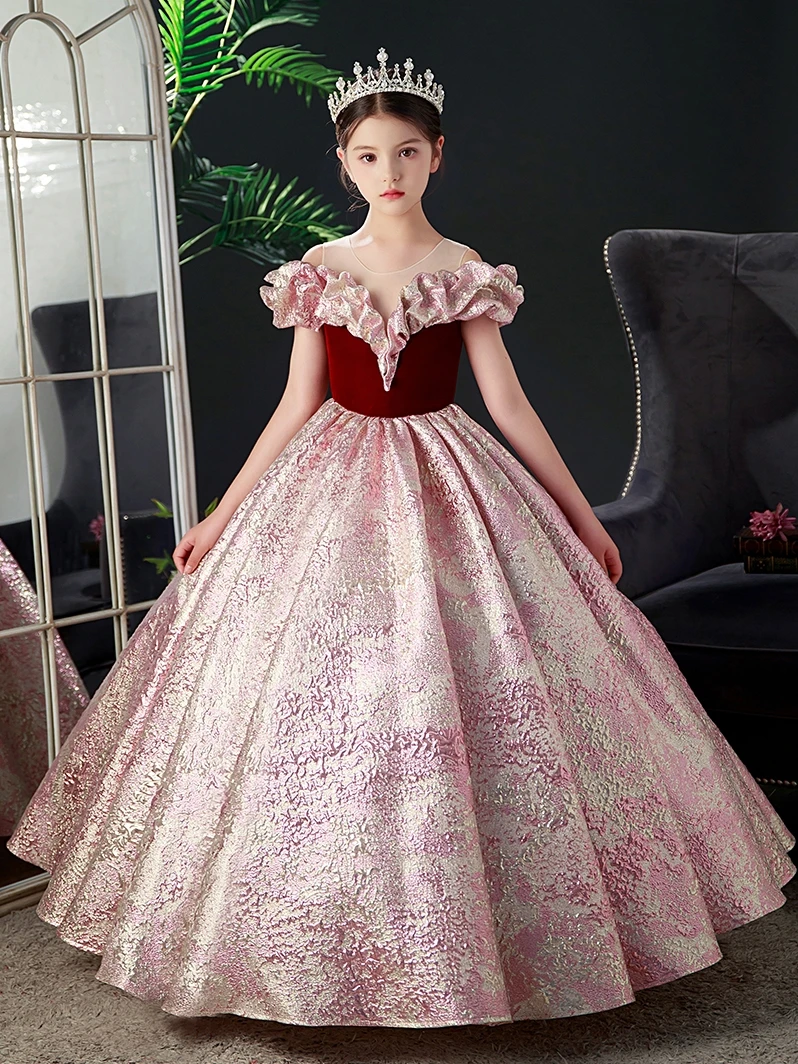 Girls Dress Pink Floor-length Skirt Birthday Party Princess Dress Piano Performance Dress Girl Dinner Evening Dress
Girls Dress Pink Floor-length Skirt Birthday Party Princess Dress Piano Performance Dress Girl Dinner Evening Dress