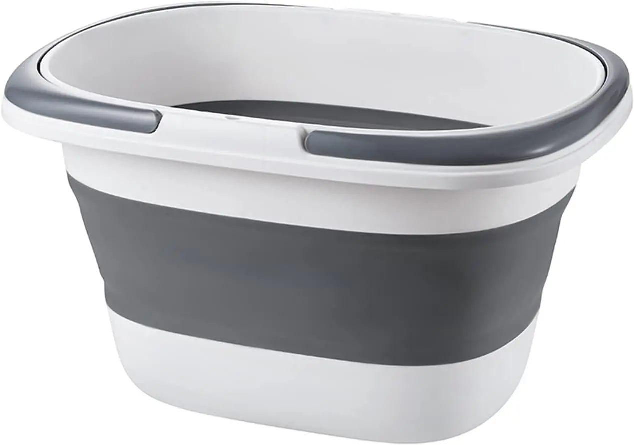16L Collapsible Plastic Bucket with Handle for Cleaning, Camping, Fishing - Space Saving Foldable Water Pail (Grey)
16L Collapsible Plastic Bucket with Handle for Cleaning, Camping, Fishing - Space Saving Foldable Water Pail (Grey)