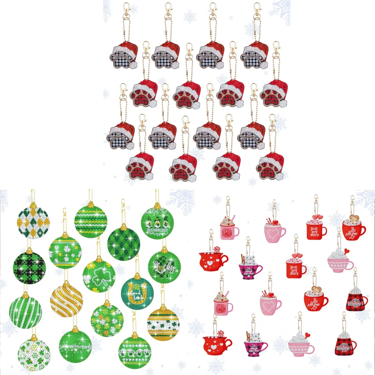 16 pieces of Diamond Painting Handicrafts Acrylic Keychain Kit -DIY Dot Diamond Mosaic Painted crystal - suitable for key decora
16 pieces of Diamond Painting Handicrafts Acrylic Keychain Kit -DIY Dot Diamond Mosaic Painted crystal - suitable for key decora