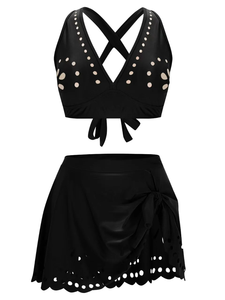 Sexy Solid Hollow Bikinis 2026 Side Knot Skirt Swimsuit Criss Cross Back Swimwear Female Bathing Swimming Suit Padded Beachwear
Sexy Solid Hollow Bikinis 2026 Side Knot Skirt Swimsuit Criss Cross Back Swimwear Female Bathing Swimming Suit Padded Beachwear