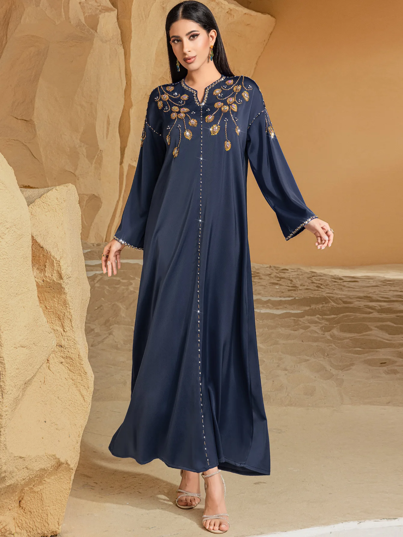 Muslim Women Embroidery Dress Vestidos Ramadan Eid Long Robe Morocco Kaftan Turkey Dubai Abayas Party Dresses Jalabiya Clothing
Muslim Women Embroidery Dress Vestidos Ramadan Eid Long Robe Morocco Kaftan Turkey Dubai Abayas Party Dresses Jalabiya Clothing
