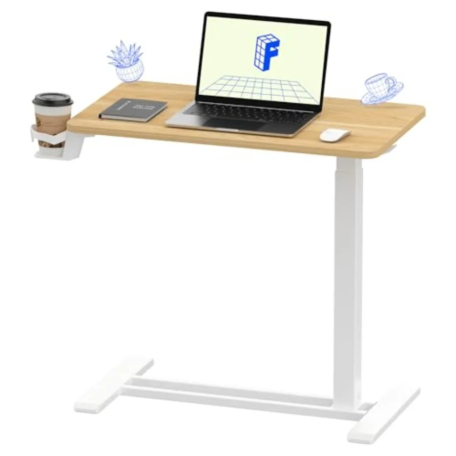 Hospital and home use adjustable overbed table with maple wood top, white finish, pneumatic height adjustment and smooth-rollin
Hospital and home use adjustable overbed table with maple wood top, white finish, pneumatic height adjustment and smooth-rollin