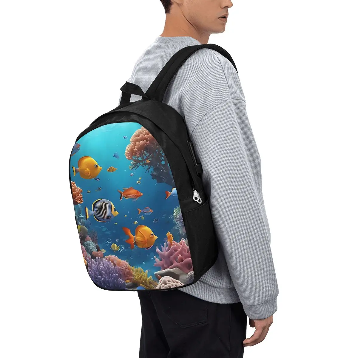 Underwater World With Coral Reef Tropical Fish Backpack Travel Notebook Bag Computer College Student School Bag Laptop
Underwater World With Coral Reef Tropical Fish Backpack Travel Notebook Bag Computer College Student School Bag Laptop