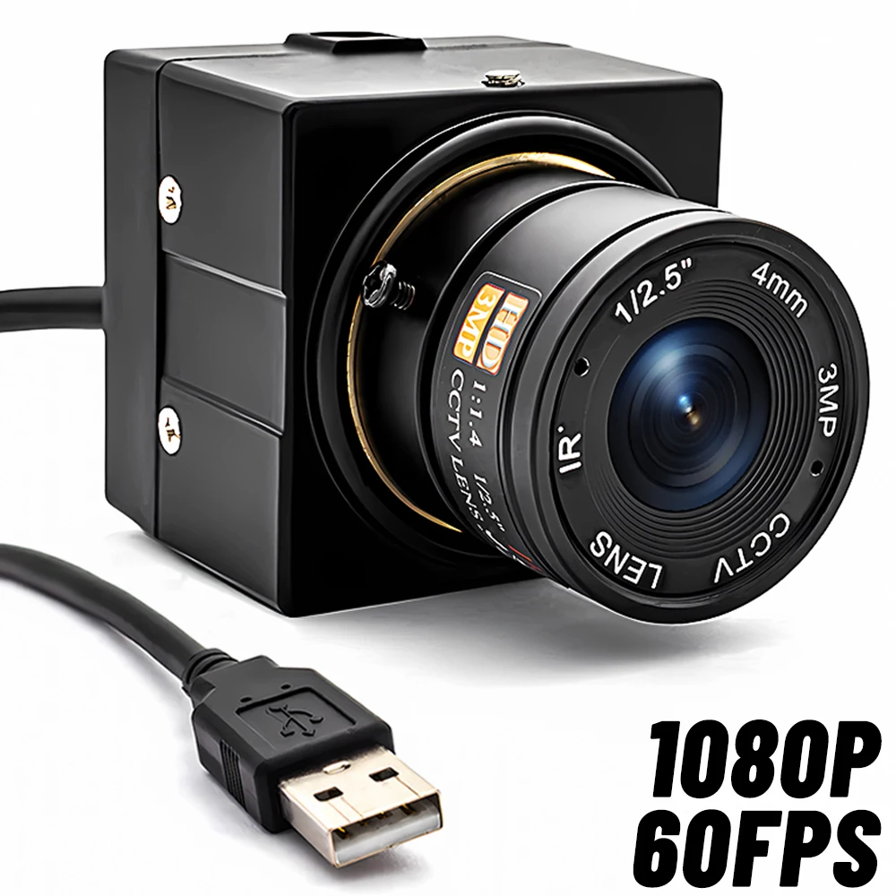 WGWK High Speed USB Camera 1080P HD MJPEG 60FPS UVC PlugPlay PC Webcam With 4mm 82° CS Lens For Golf Swing Machine Vision System
WGWK High Speed USB Camera 1080P HD MJPEG 60FPS UVC PlugPlay PC Webcam With 4mm 82° CS Lens For Golf Swing Machine Vision System